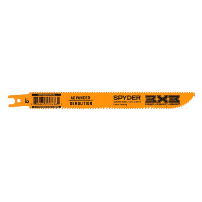 Double-Sided 8" Advanced Demo Wood/Metal Cutting 8/10-TPI Reciprocating Saw Blade 3X3™
