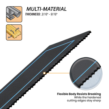 9" 8-10 TPI Bi-Metal Reciprocating Saw Blade Black Series™