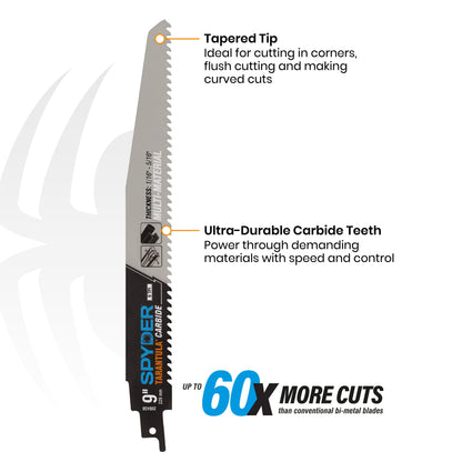 12" 6 TPI Carbide Toothed Reciprocating Saw Blade Tarantula®
