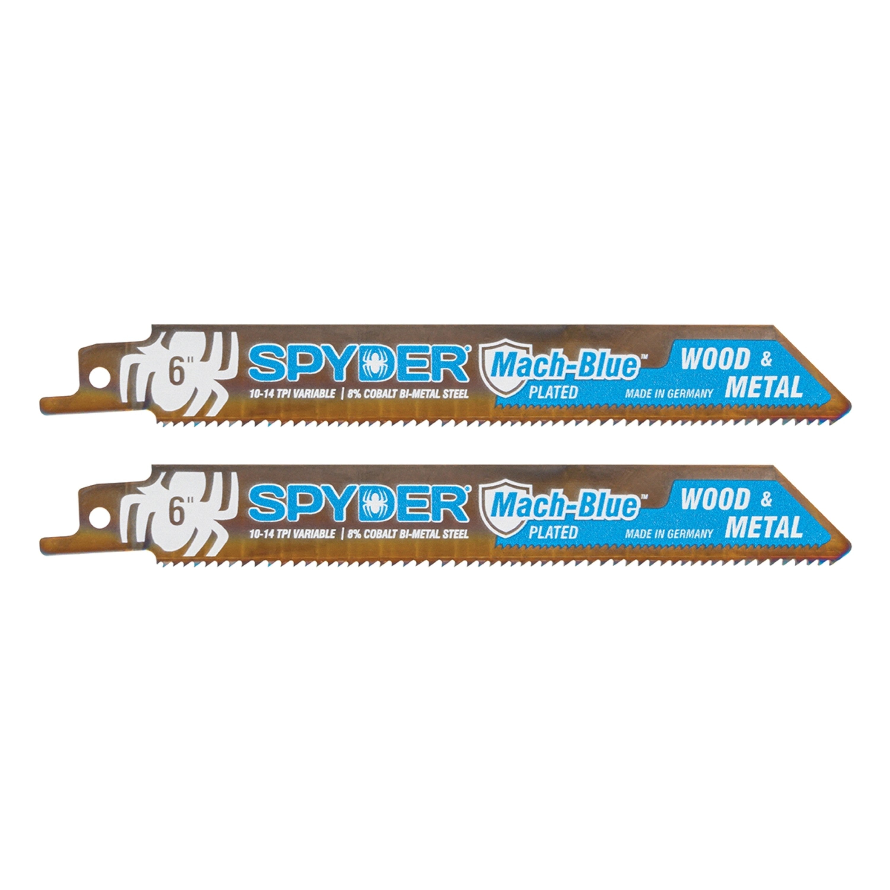 Hoja reciprocante Mach-Blue™ de 6" y 10-14 TPI (paquete de 2)