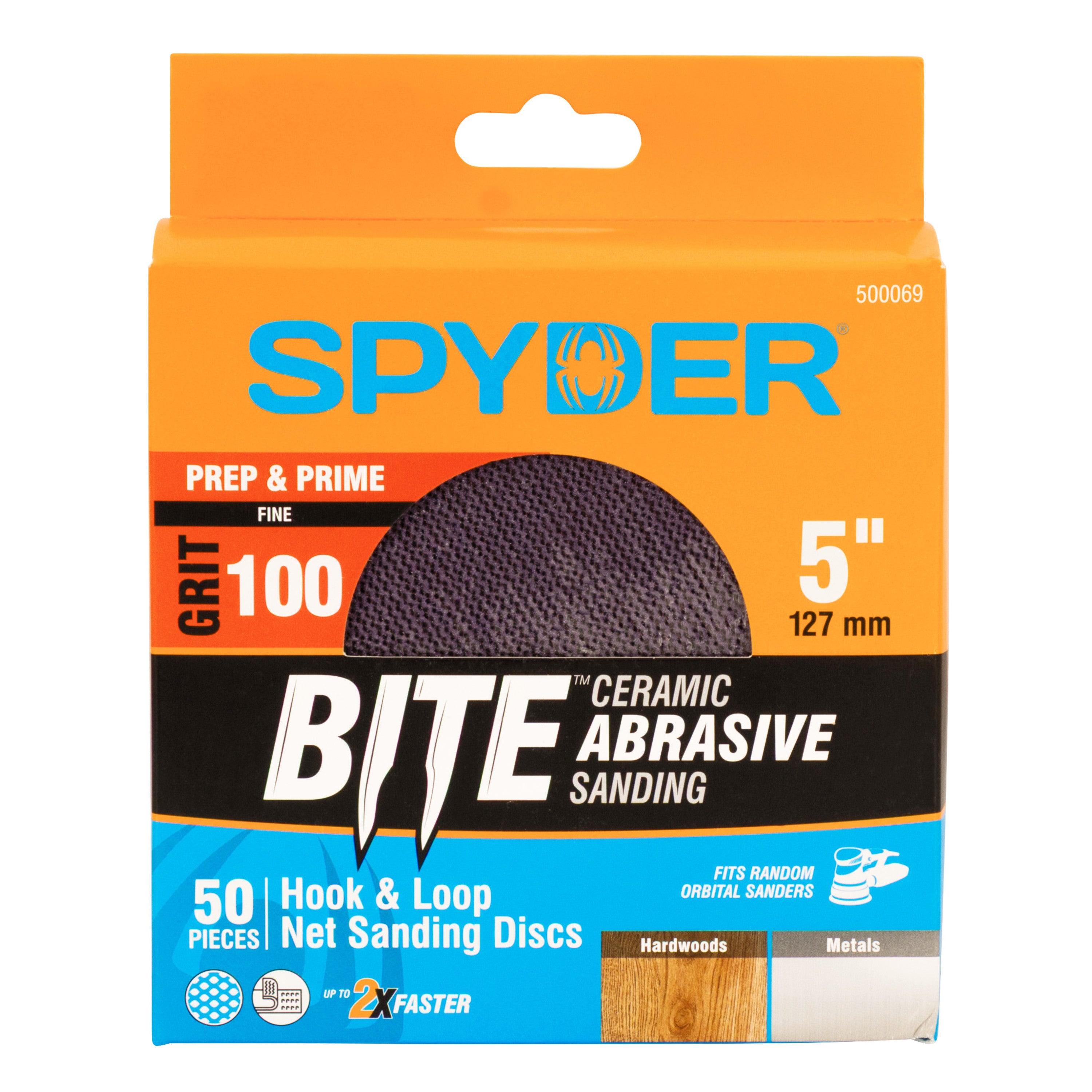 5" 100 Grit Ceramic Net Hook & Loop Sanding Discs (50-Pack)