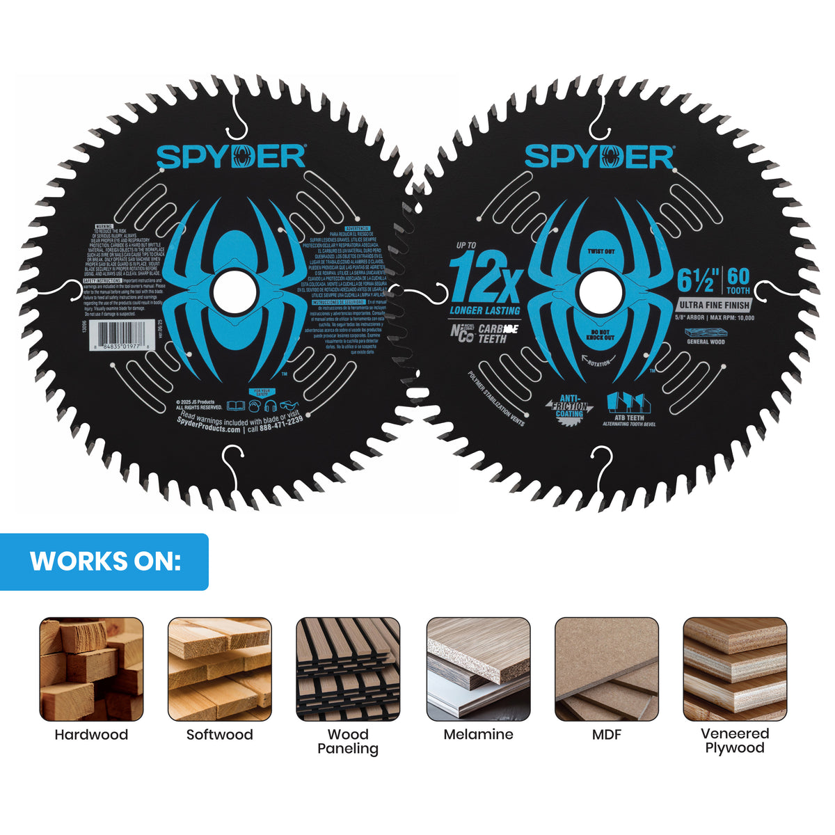 6-1/2" 60-Tooth Ultra Fine Finish Saw Blade for Wood
