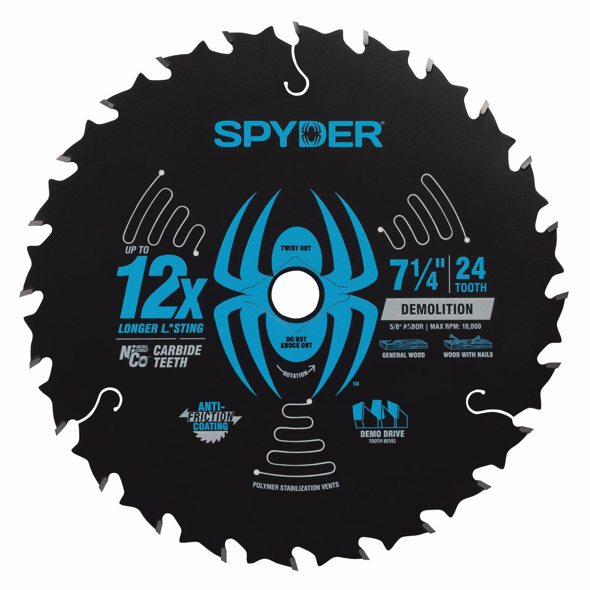 7-1/4" 24-Tooth Saw Blade for Demolition