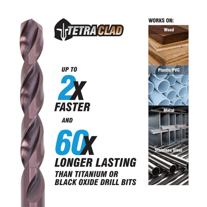 1/2" Hex Shank Drill Bit TetraClad™