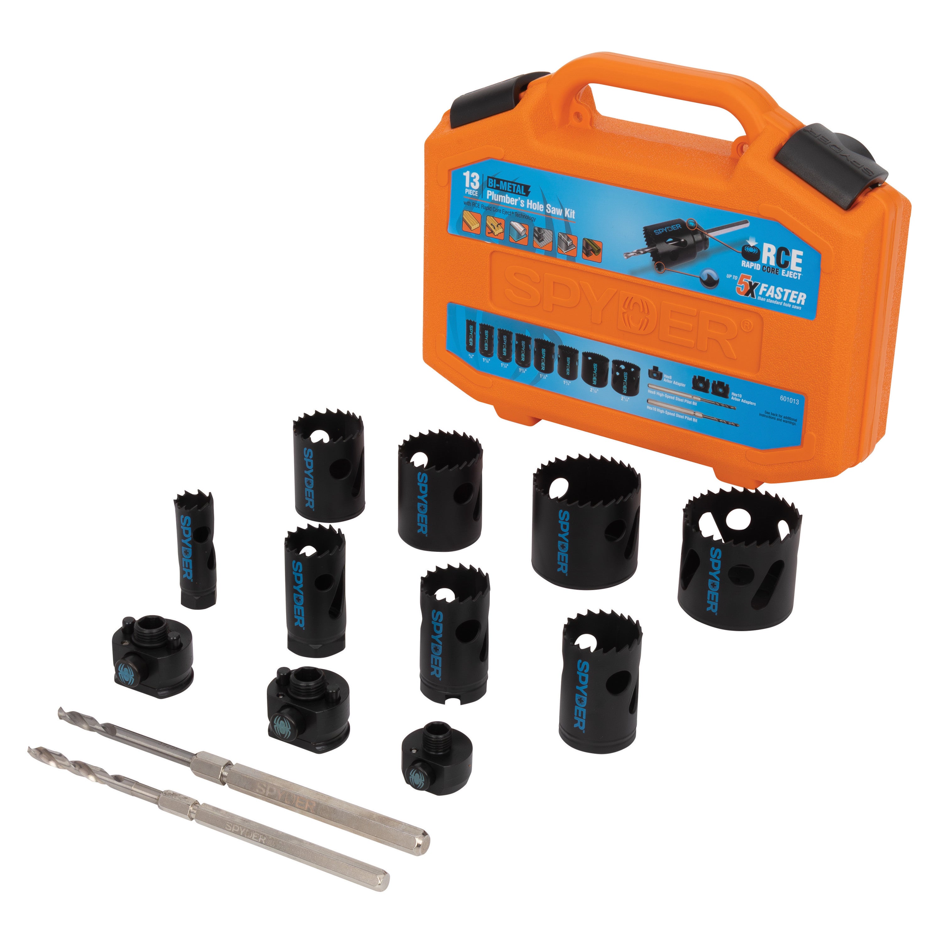 13-Piece Bi-Metal Plumbers Hole Saw Kit Rapid Core Eject® Bi-Metal