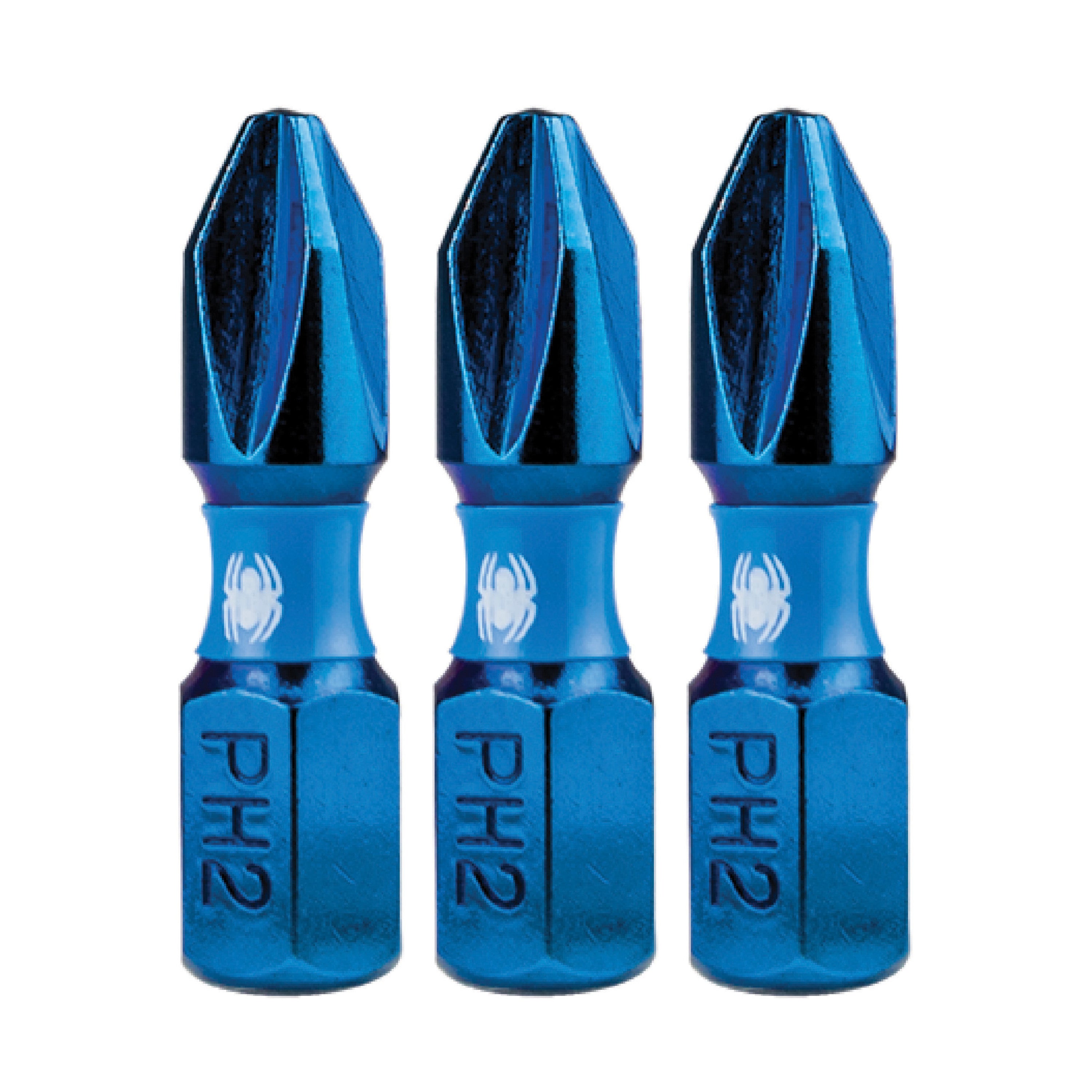 1" PH2 Phillips Impact Driver Bit (3-Pack) Mach-Blue®
