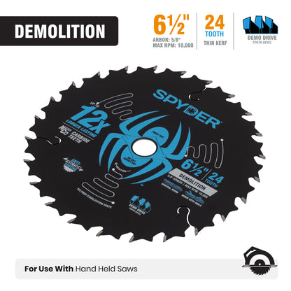 6-1/2" 24-Tooth Saw Blade for Demolition