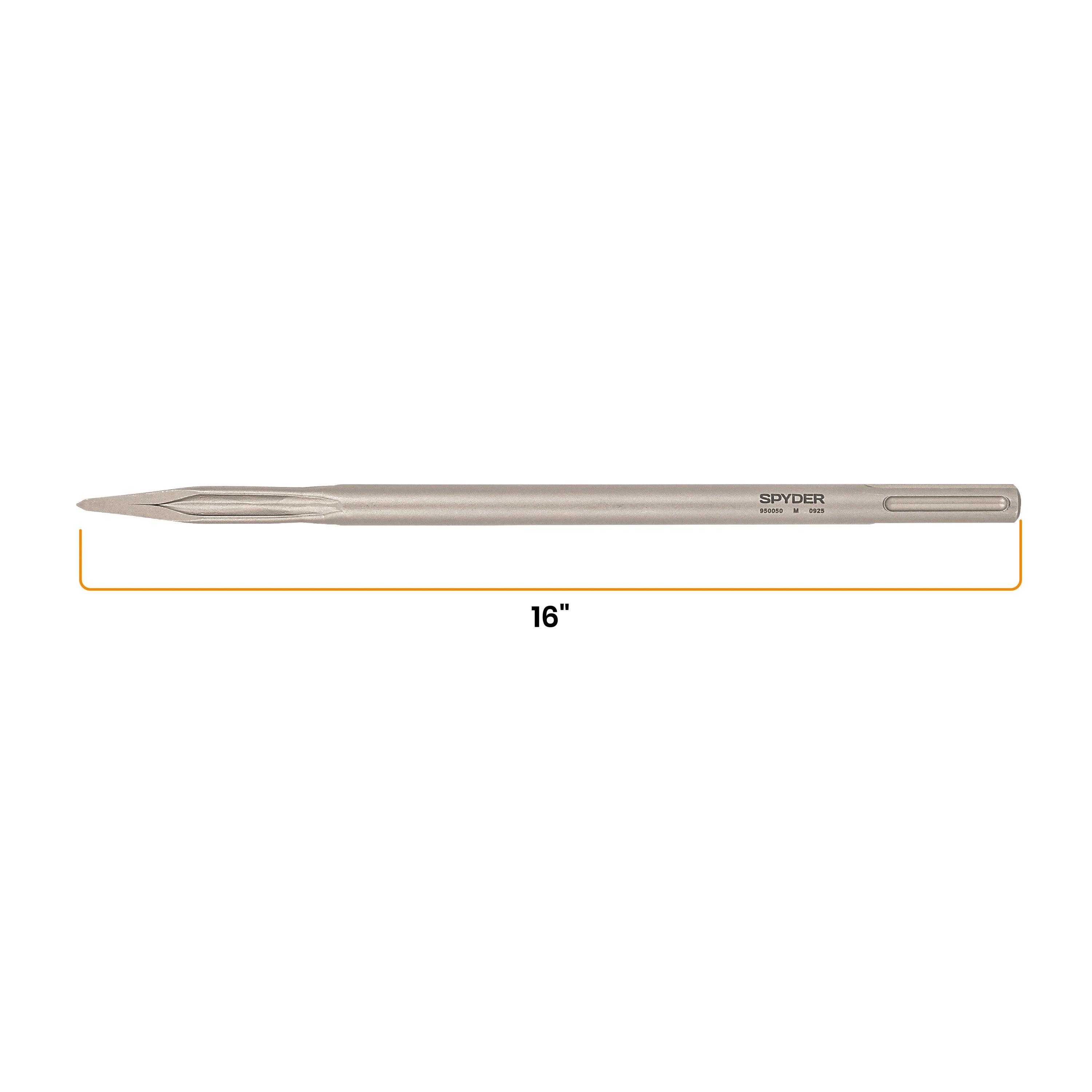 Star Point x 16" SDS-Max Fluted Chisel Bit for Concrete & Masonry