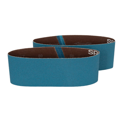 4" x 24" 80 Grit Zirconia Tape Joint Sanding Belt (2-Pack)