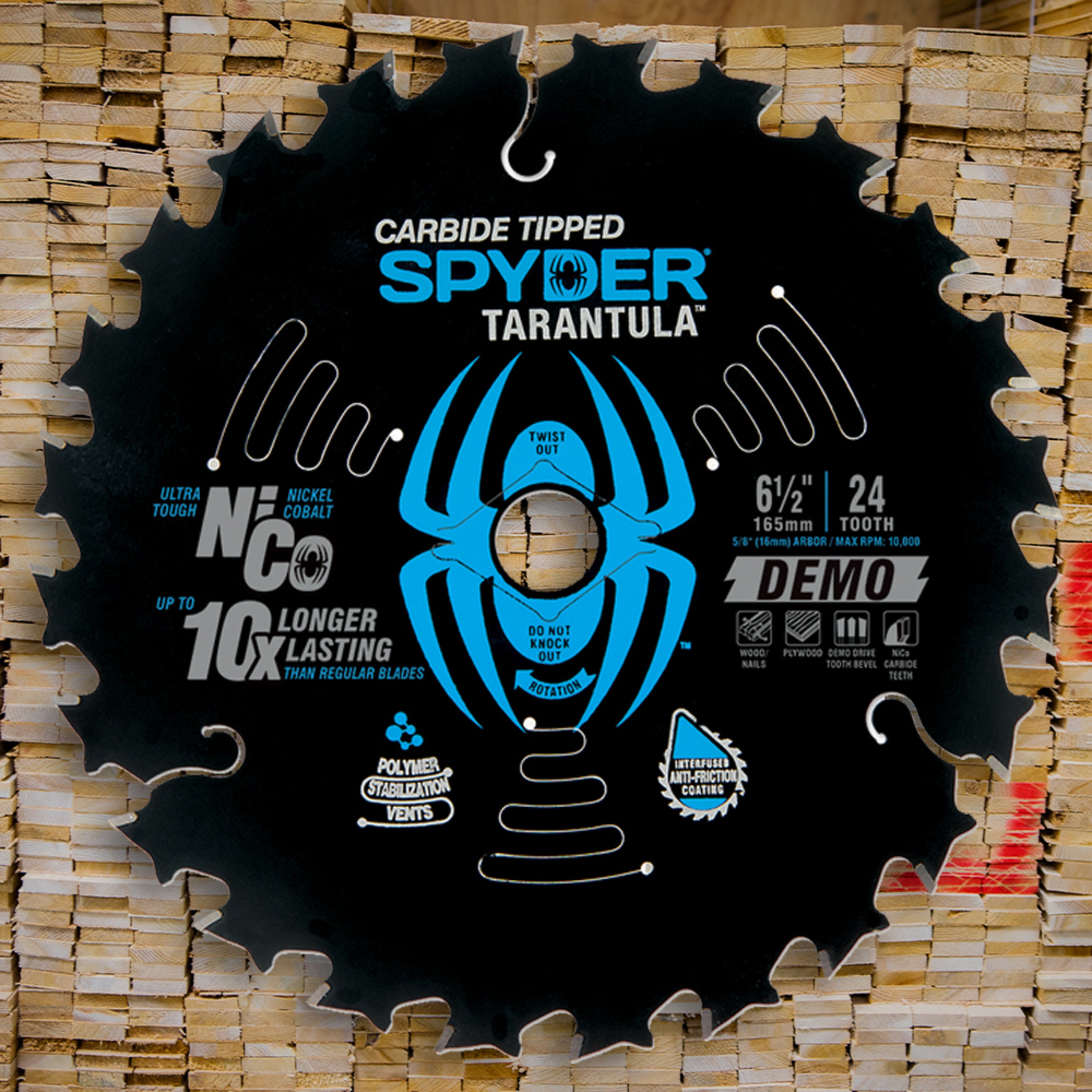 6-1/2" 24-Tooth TCT Demolition Circular Saw Blade Tarantula™
