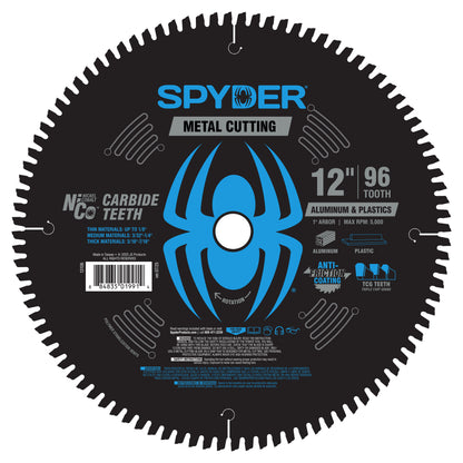12" 96-Tooth Saw Blade for Medium Aluminum & Plastic
