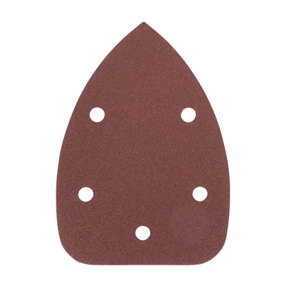 3-3/4" x 5-1/4" x 5-Hole 120 Grit Aluminum Oxide Hook & Loop Detail Sanding Sheets (15-Pack)