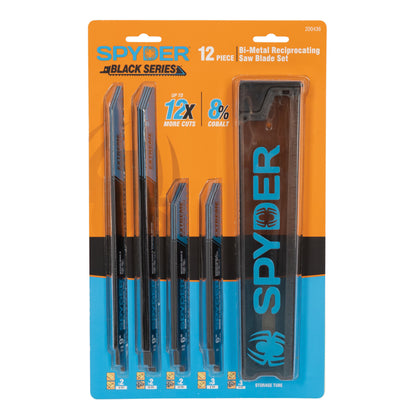 12-Piece 6 & 9" Bi-Metal Demolition Reciprocating Saw Blade Set (6, 10, 14 TPI) Black Series™