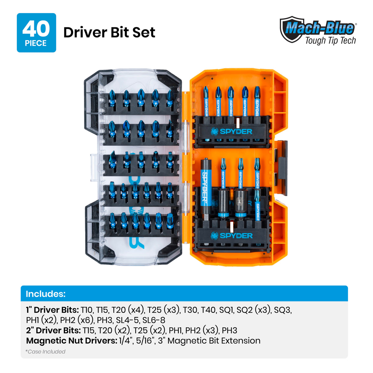 40-Piece Driver Bit Set Mach-Blue®