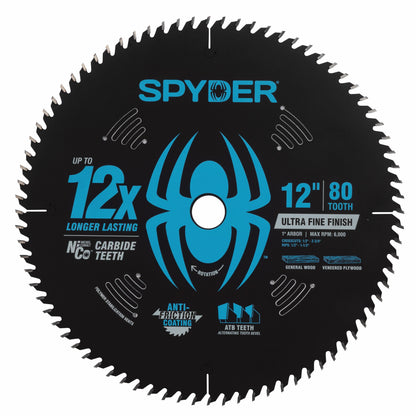12" 80-Tooth Ultra Fine Finish Saw Blade for Wood