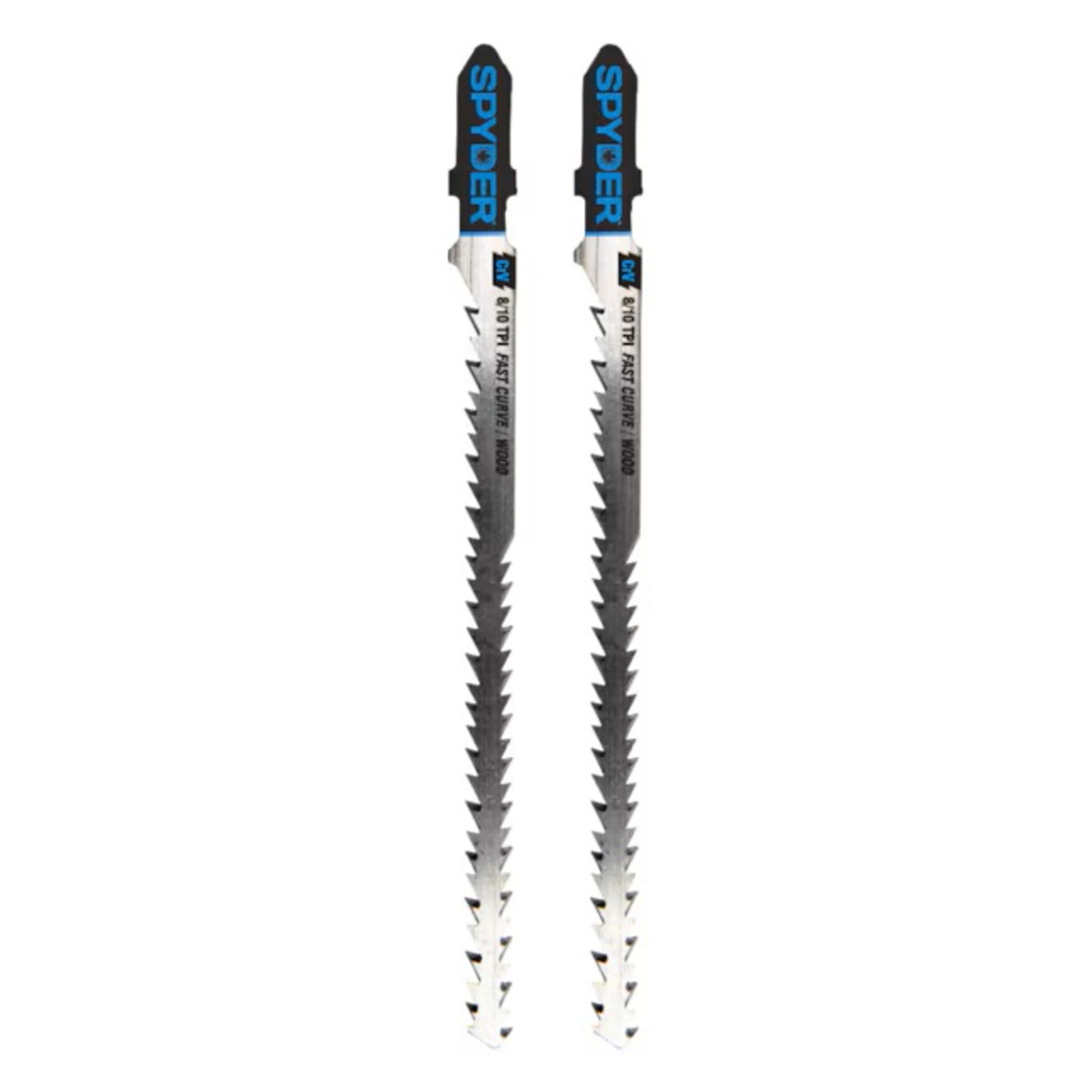 Double-Sided 8/10-TPI T-Shank High-Carbon Steel Jig Saw Blades (2-Pack) Double-Sided