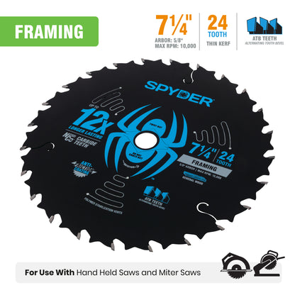 7-1/4" 24-Tooth Saw Blade for Framing