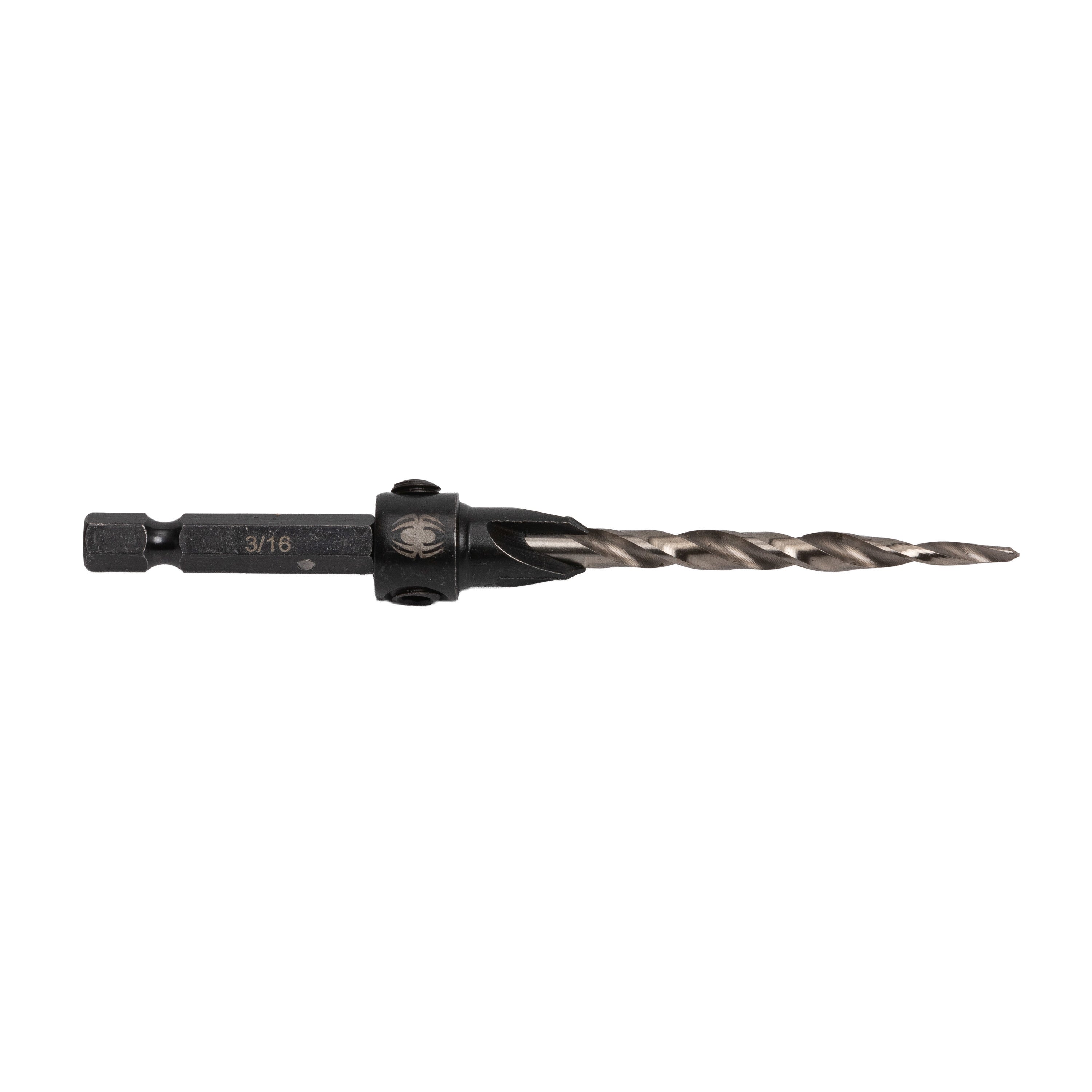 3/16" HSS Tapered Adjustable #10 Countersink Twist Drill Bit