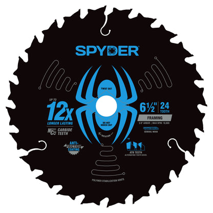 6-1/2" 24-Tooth Circular Saw Blade (2-Pack) Tarantula™