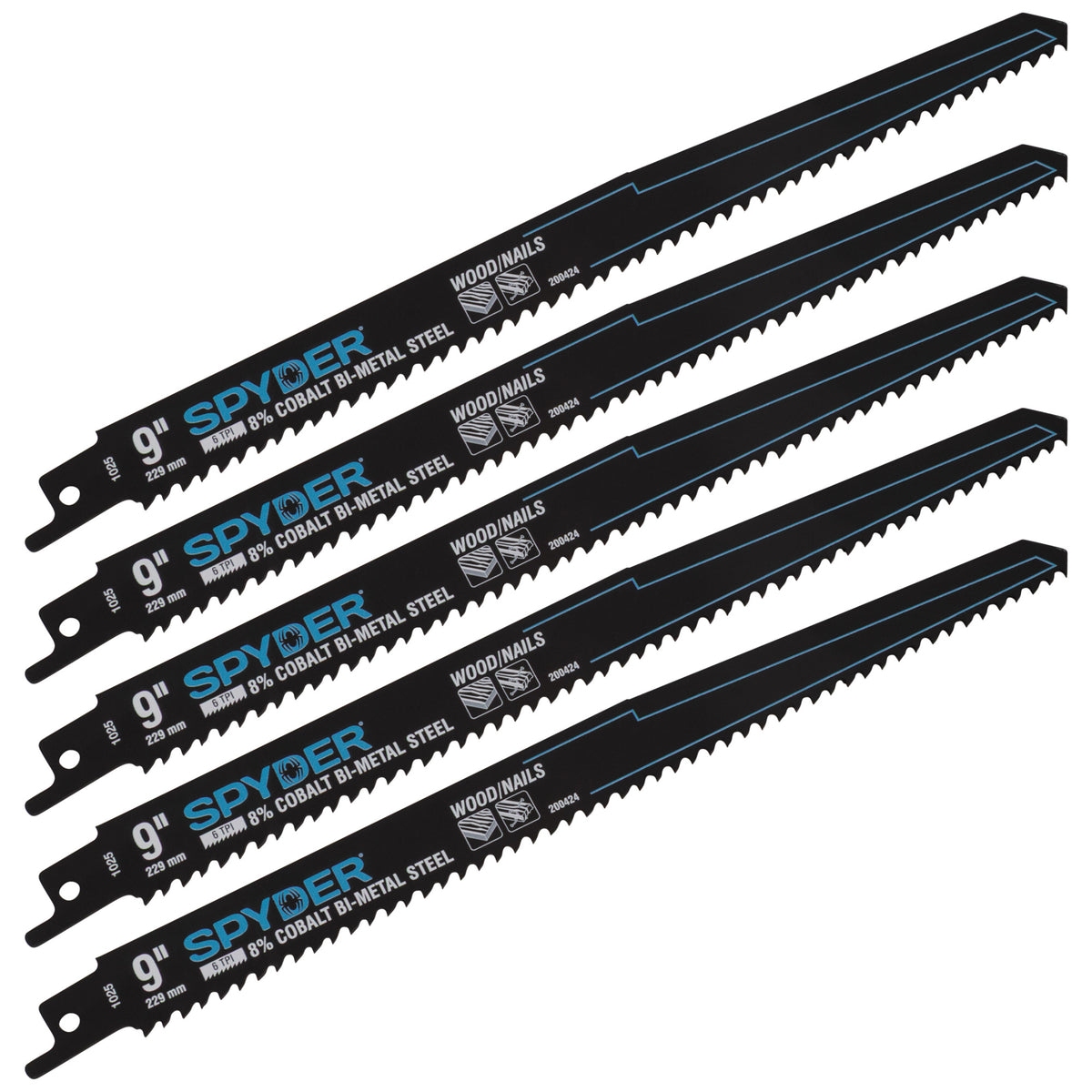 9" 6 TPI Bi-Metal Reciprocating Saw Blade (5-Pack) Black Series™