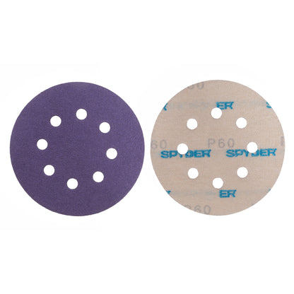 5" x 8-Hole 60 Grit Ceramic with Stearate Sanding Discs (50-Pack)