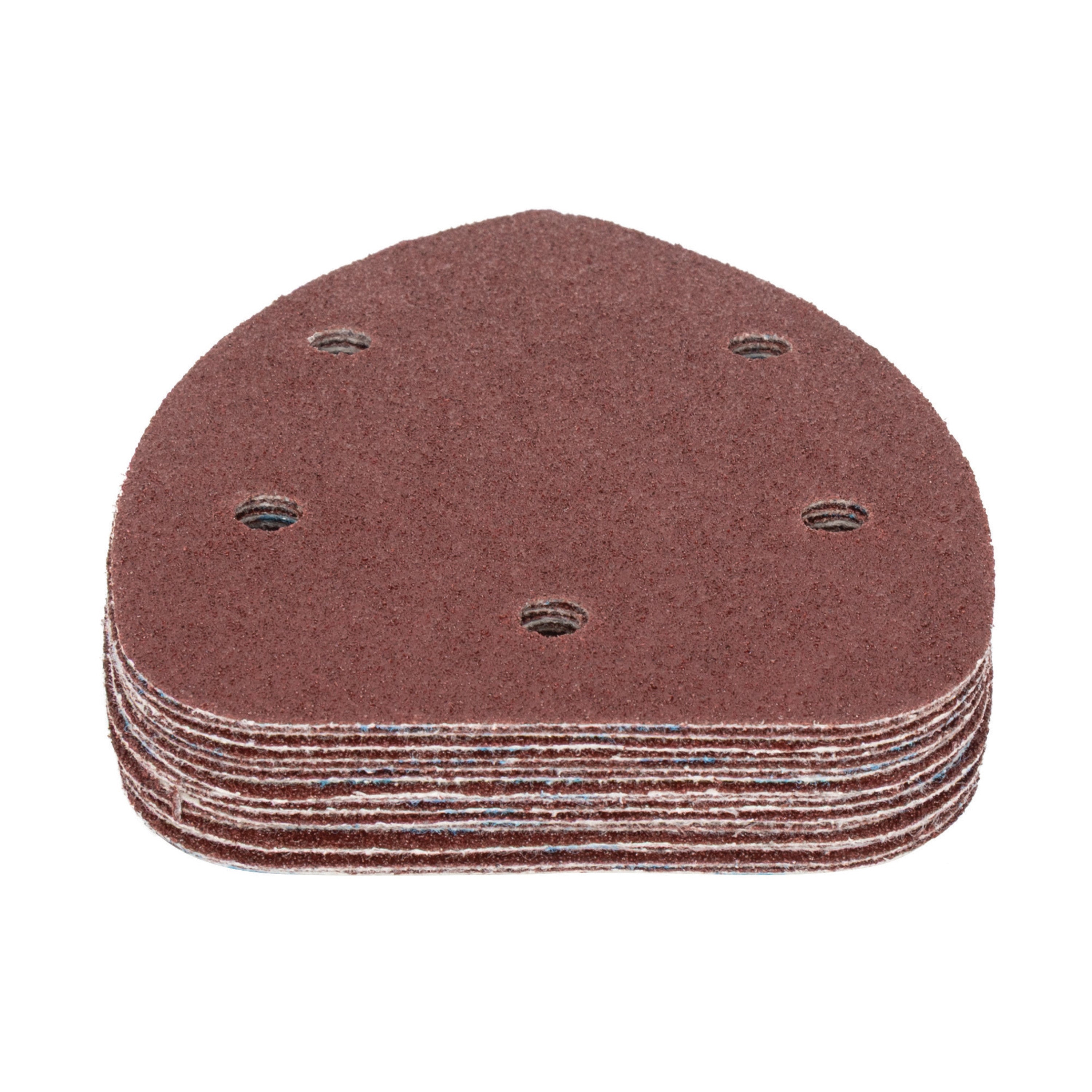3-3/4" x 5-1/4" x 5-Hole 60 Grit Aluminum Oxide Hook & Loop Detail Sanding Sheets (15-Pack)