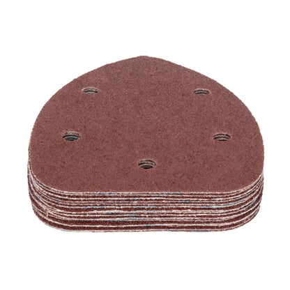 3-3/4" x 5-1/4" x 5-Hole 60 Grit Aluminum Oxide Hook & Loop Detail Sanding Sheets (15-Pack)