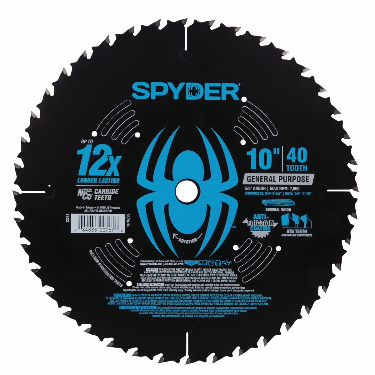 10" 40-Tooth General Purpose Saw Blade for Wood