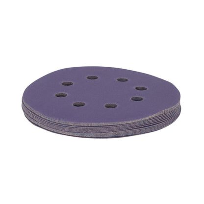 5" x 8-Hole 180 Grit Ceramic with Stearate Sanding Discs (15-Pack)