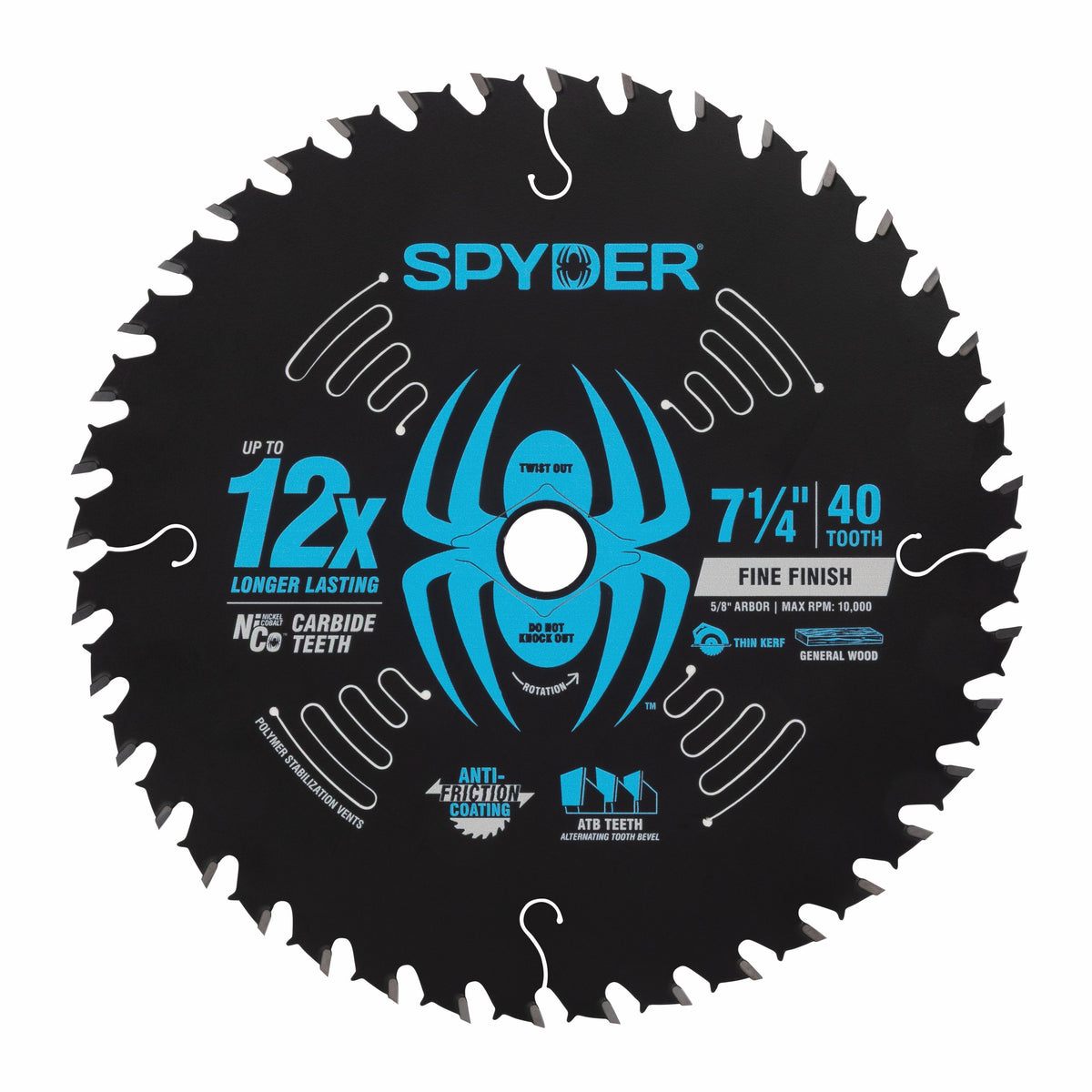 7-1/4" 40-Tooth Fine Finish Saw Blade for Wood