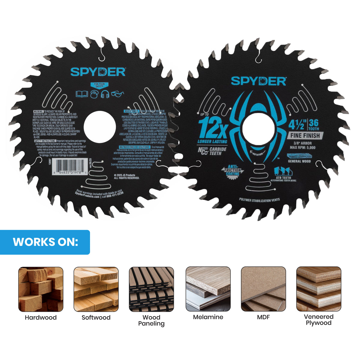 4-1/2" 36-Tooth Fine Finish Saw Blade for Wood