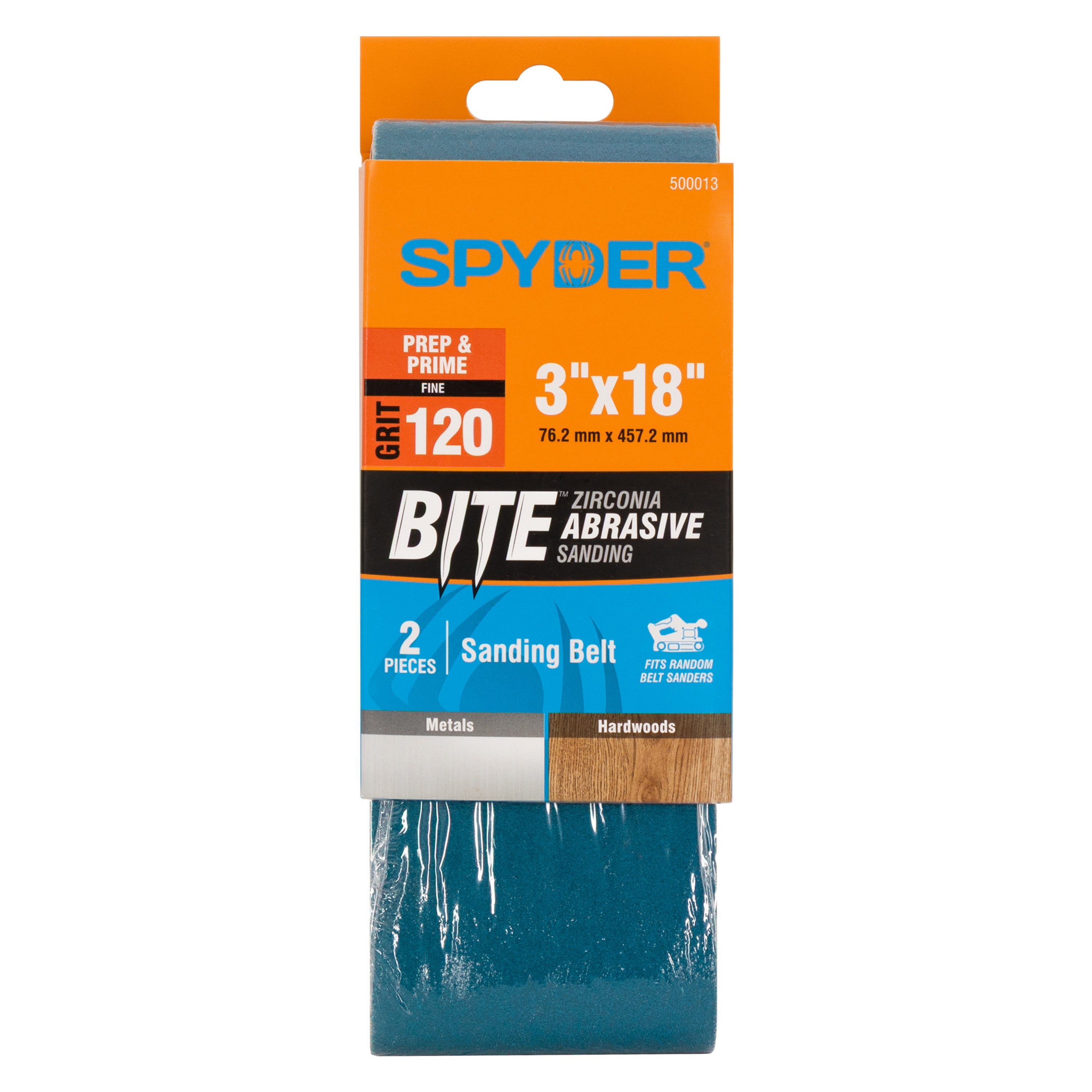 3" x 18" 120 Grit Zirconia Tape Joint Sanding Belt (2-Pack)
