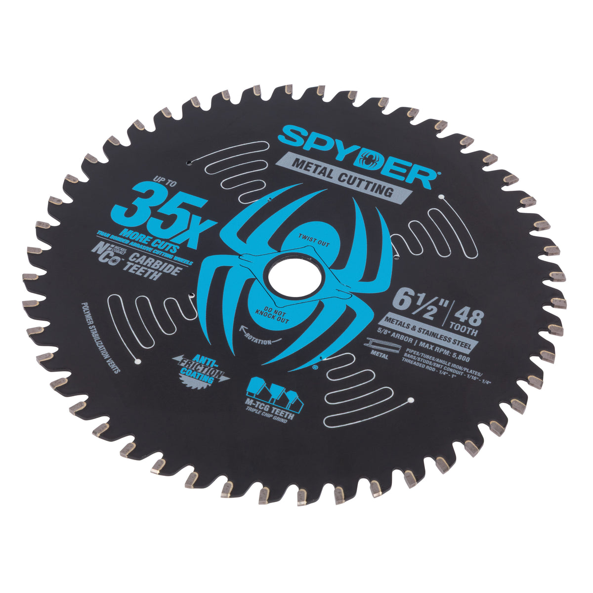 6-1/2" 48-Tooth Saw Blade for Metals & Stainless Steel
