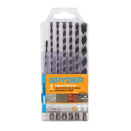 7-Piece Impact Shank Hammer Drill Bit for Concrete & Masonry