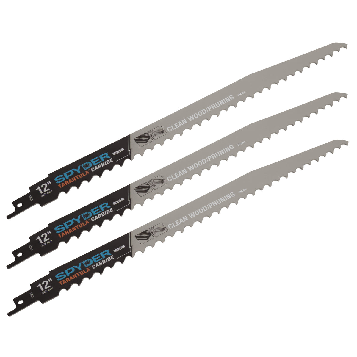 12" 3 TPI Carbide Toothed Pruning Reciprocating Saw Blade (3-Pack) Tarantula®