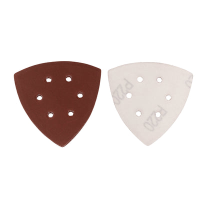 10-Piece 3.5" 6-Hole Detail Sanding Block & Paper Oscillating Tool Sanding Kit Sanding