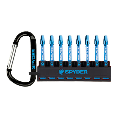 8-Piece 2" SQ2 Impact Driver Bit Kit with Carabiner Storage