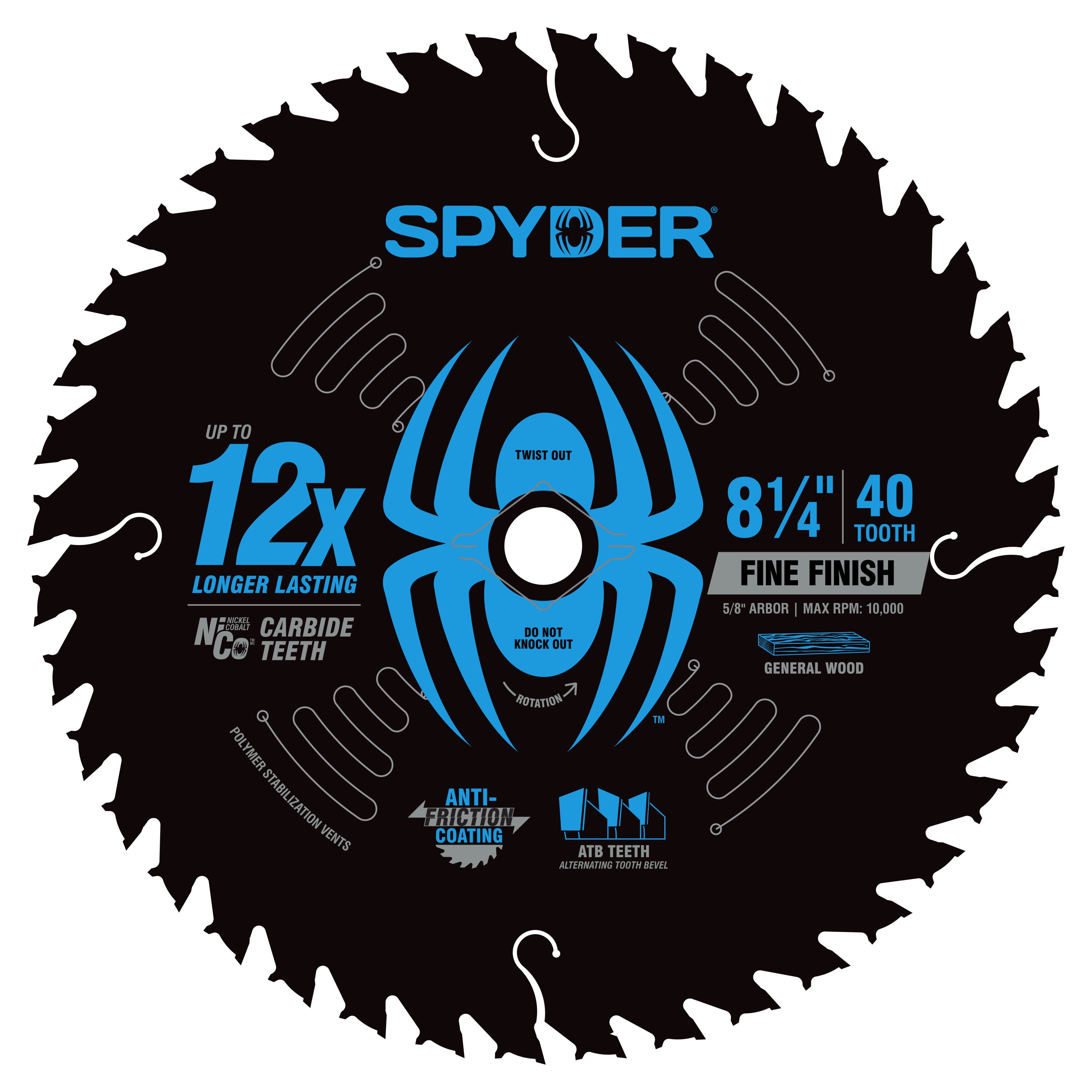 8-1/4" 40-Tooth TCT Fine Circular Saw Blade Tarantula™