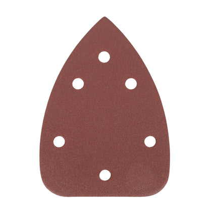 3-7/8" x 5-1/2" x 6-Hole 220 Grit Aluminum Oxide Hook & Loop Detail Sanding Sheets (5-Pack)
