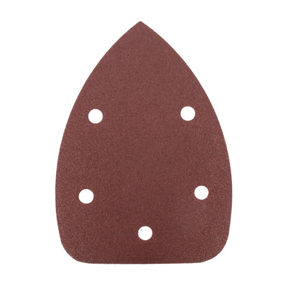3-3/4" x 5-1/4" x 5-Hole 80 Grit Aluminum Oxide Hook & Loop Detail Sanding Sheets (15-Pack)