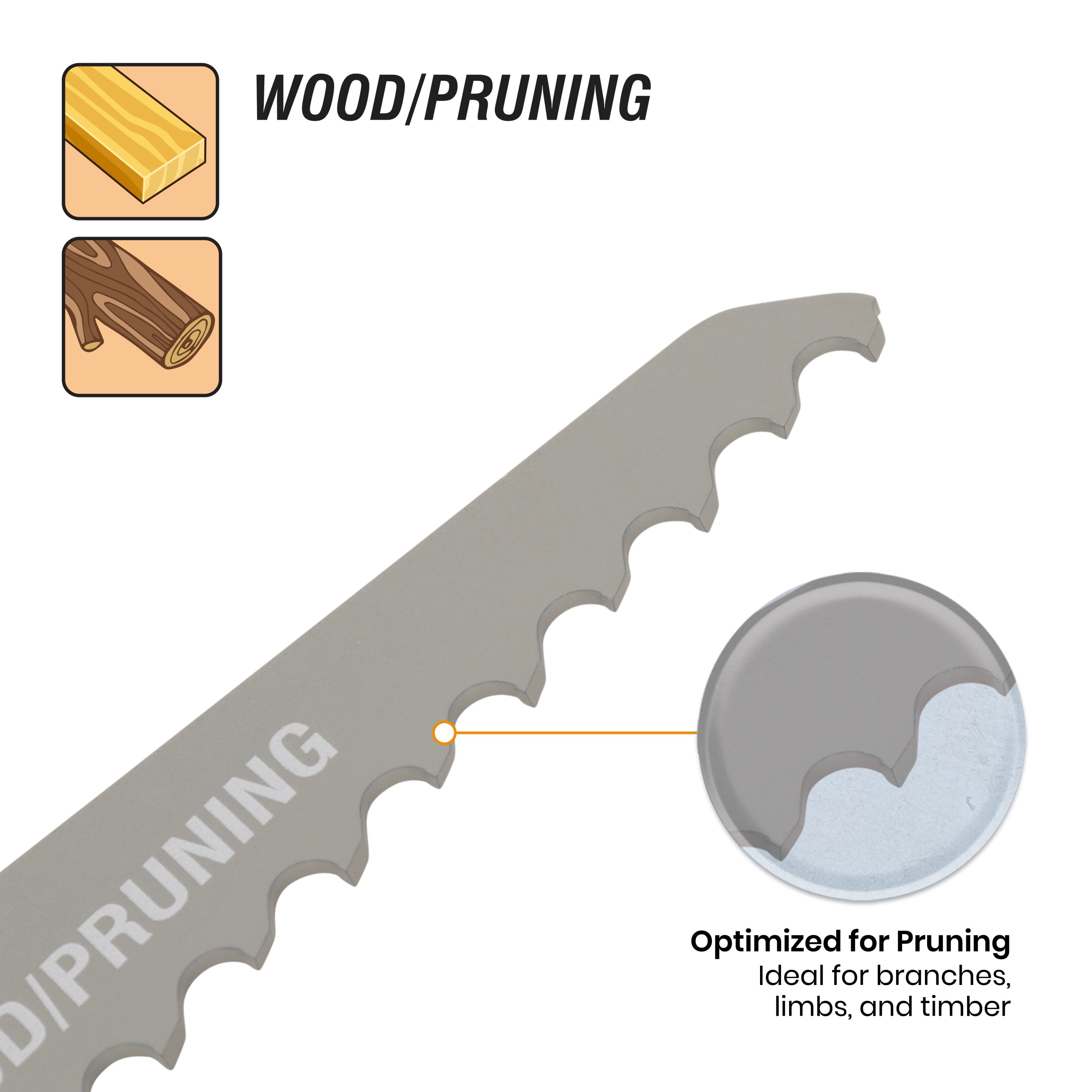12" 3 TPI Carbide Toothed Pruning Reciprocating Saw Blade Tarantula®