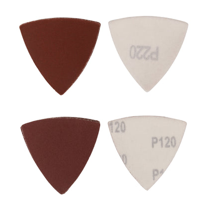 12-Piece 3-1/8" Assorted Aluminum Oxide Triangle Detail Sanding Sheets (80-120 Grit) Sanding