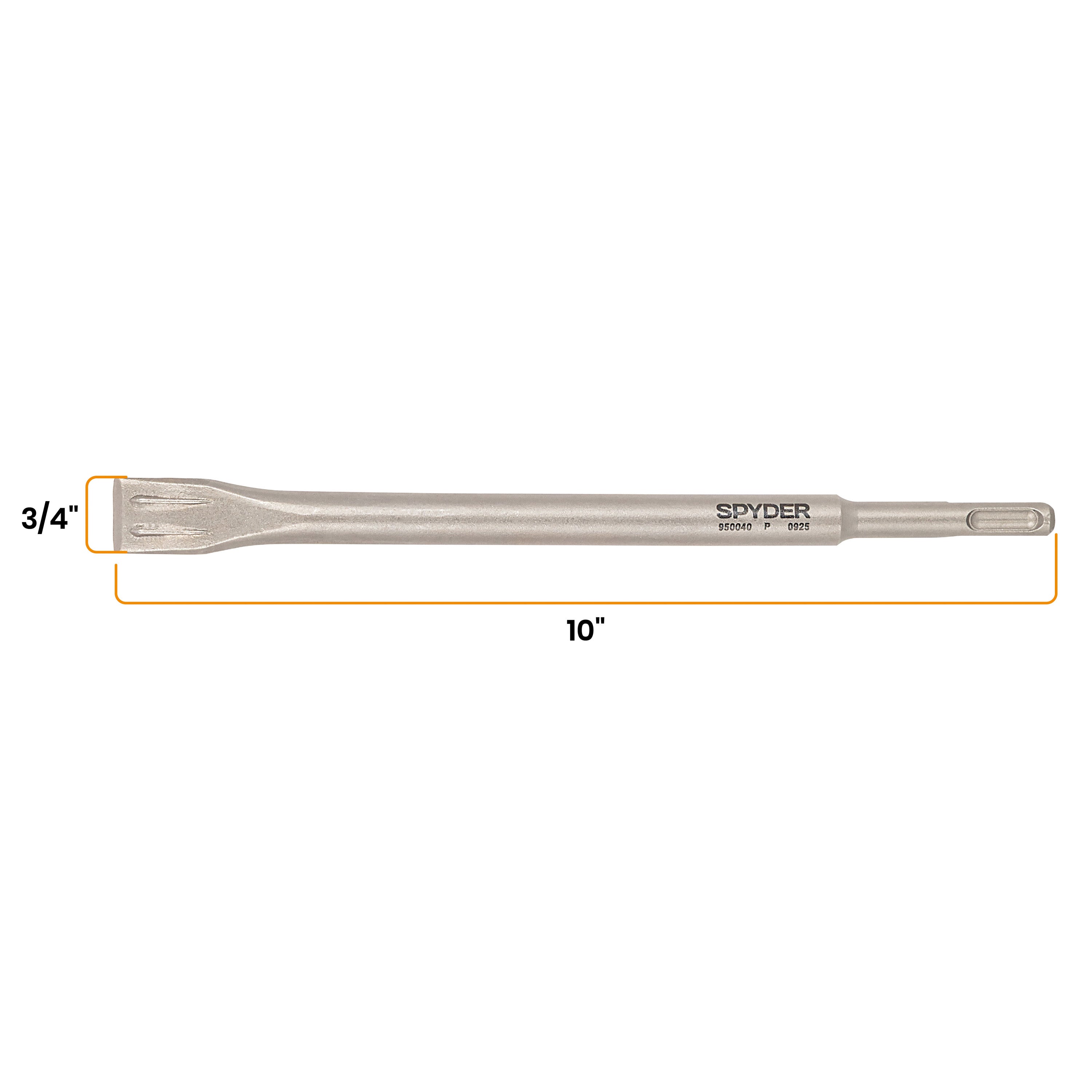 3/4" x 10" SDS-Plus Self-Sharpening Flat Chisel Bit for Concrete & Masonry