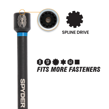 6-Piece 6" Magnetic Spline Drive SAE Nutsetter Set (1/4, 5/16, 3/8, 7/16, 1/2, 9/16")