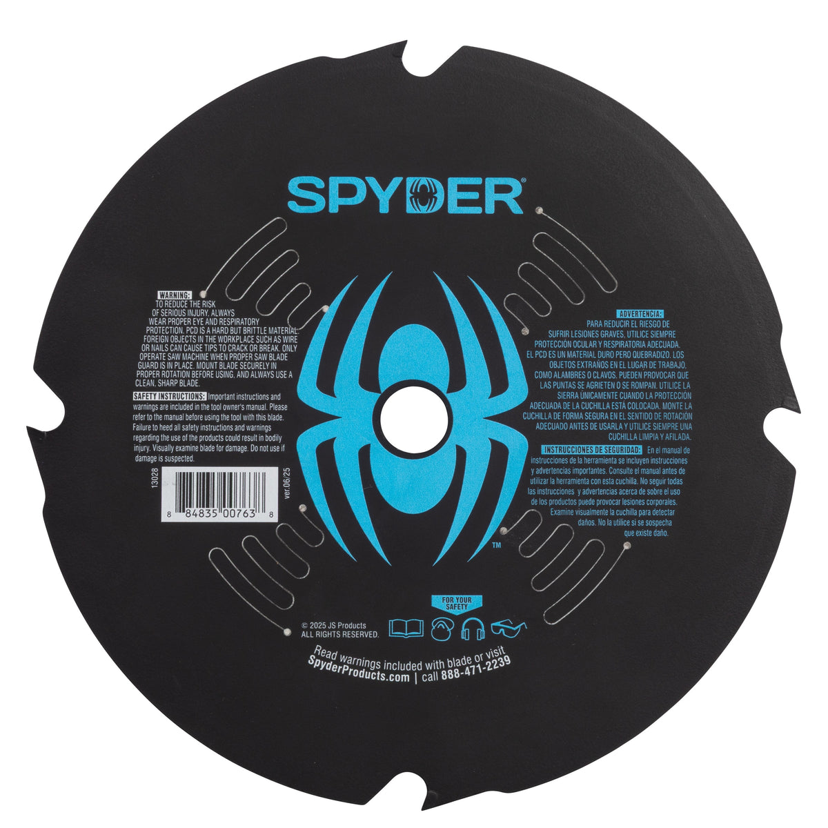 7-1/4" 4-Tooth Diamond-Tipped Saw Blade For Fiber Cement