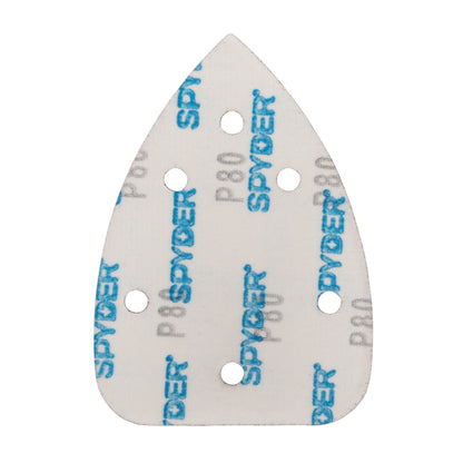 3-7/8" x 5-1/2" x 6-Hole 80 Grit Aluminum Oxide Hook & Loop Detail Sanding Sheets (5-Pack)