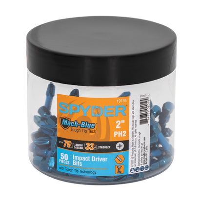 2" PH2 Impact Driver Bit (50-Pack) Mach-Blue™