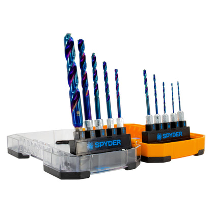10-Piece Assorted HSS Twist Drill Bit Set Mach-Blue®