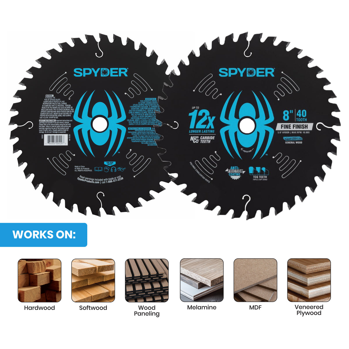 8" 40-Tooth Fine Finish Saw Blade for Wood