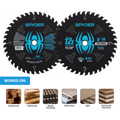 8" 40-Tooth Fine Finish Saw Blade for Wood